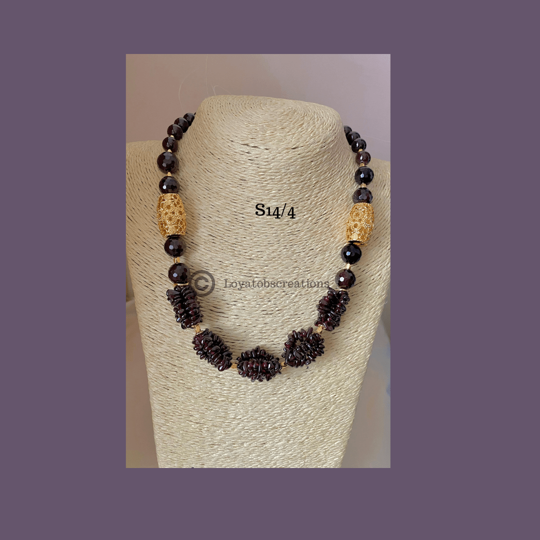 Burgundy Lily Necklace and Earring Set