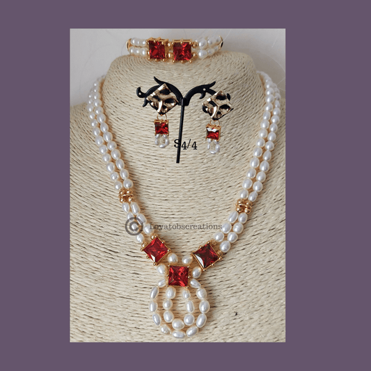 Canna Lily Necklace, Bracelet and Earring Set