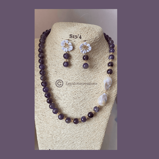Clematis Necklace and Earring Set