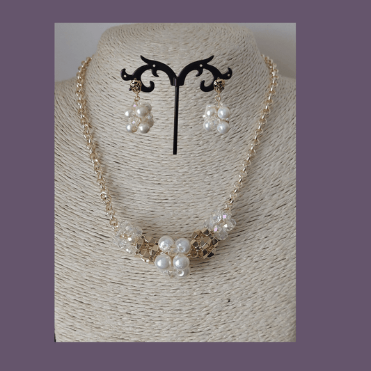 The Moon Necklace and Earring Set