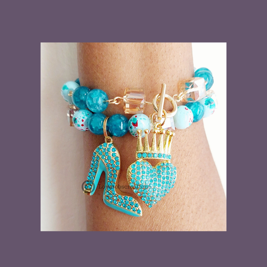 My Crown and Heart Bracelet Set