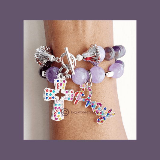 Pray Charm Bracelet Set