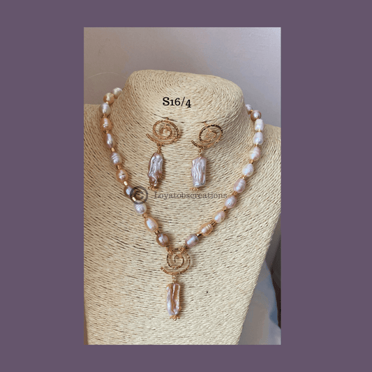 Anemone Necklace and Earring Set
