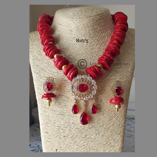 Begonia Necklace and Earring Set