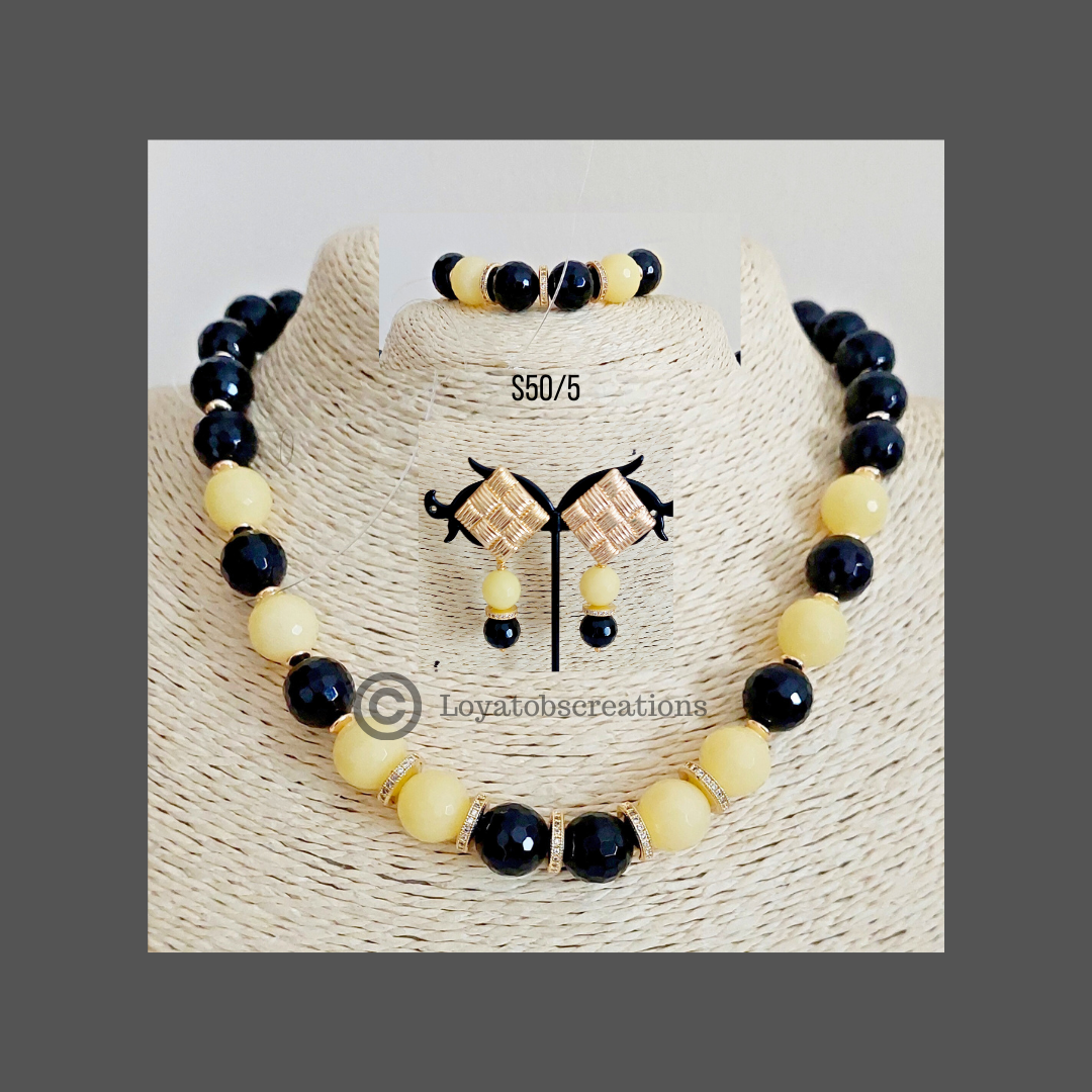 Black-Eyed Susan Necklace, Bracelet and Earring Set