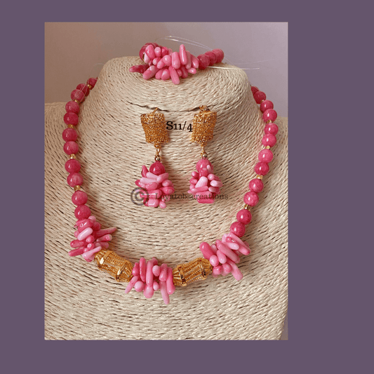 Cherry Blossom Necklace, Bracelet and Earring Set