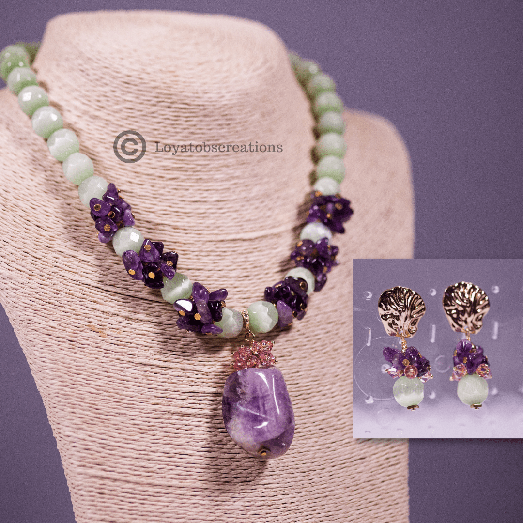 Iris Necklace and Earring Set