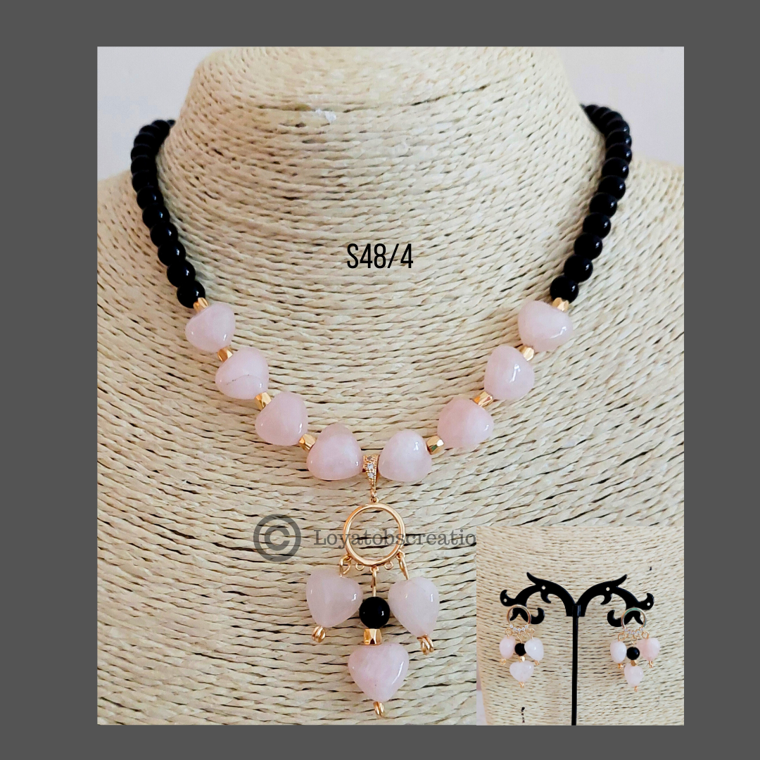 Rose of Sharon  Necklace and Earring Set