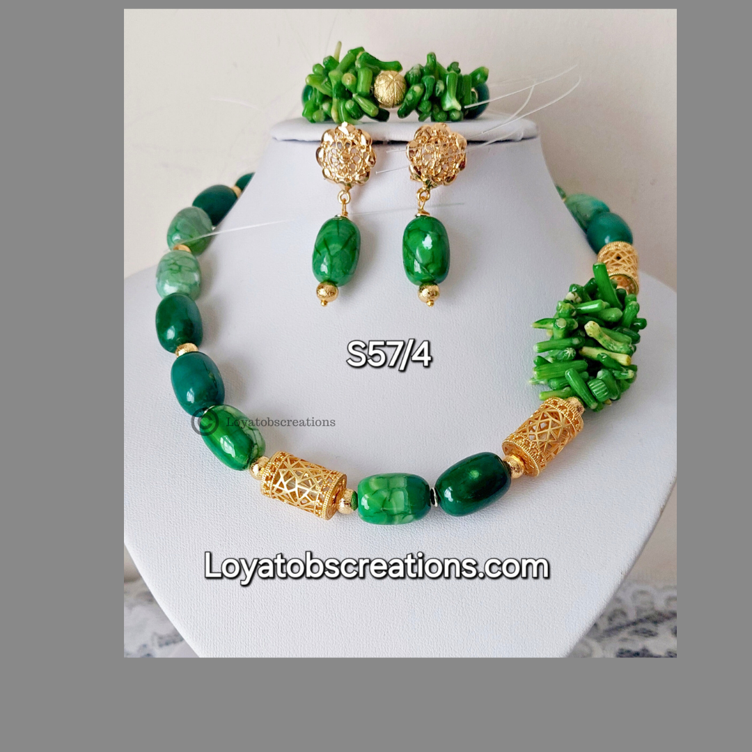 Nicotiana Necklace, Bracelet and Earring Set