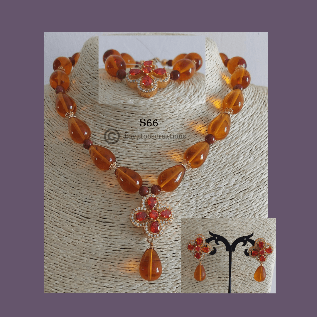 Torch Ginger Necklace, Bracelet and Earring Set