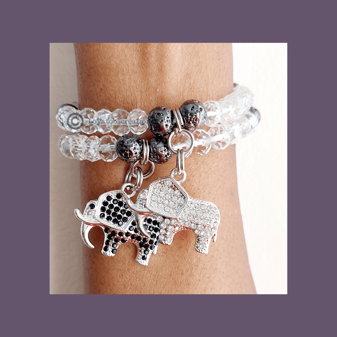 Elephant Charm Bracelet Set